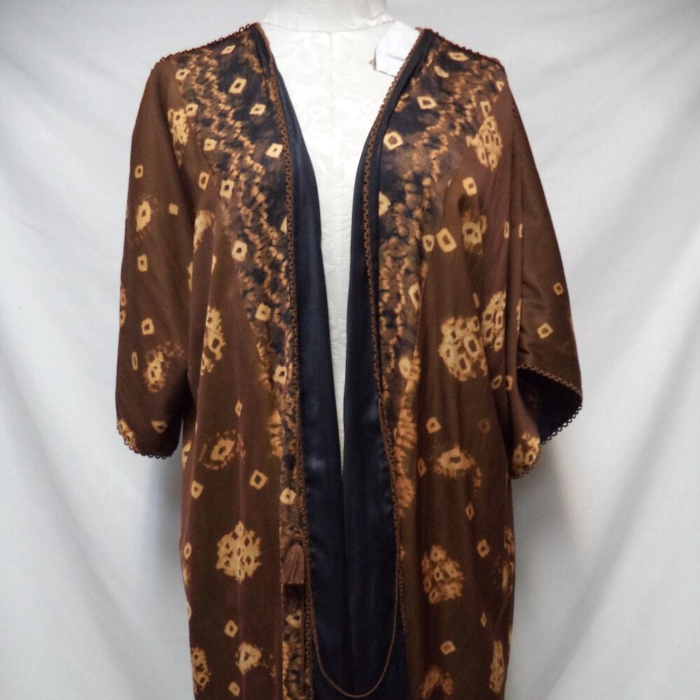 Soft Surroundings Radiant Splendor satin cover-up top tunic Size Sz Medium Md M